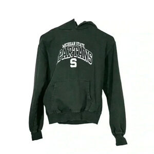 Michigan State Spartans Sweatshirt Youth Green Hoodie Team Logo Sweater